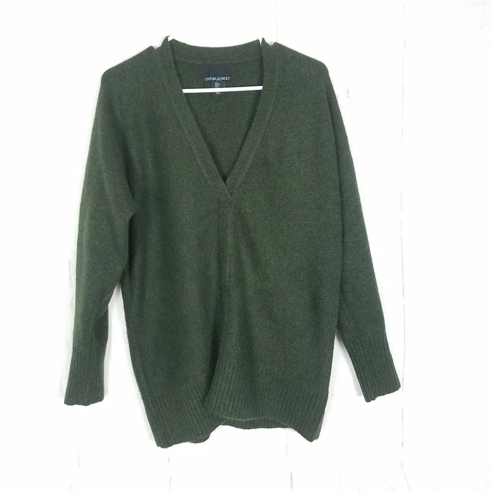 Cynthia Rowley green wool blend sweater